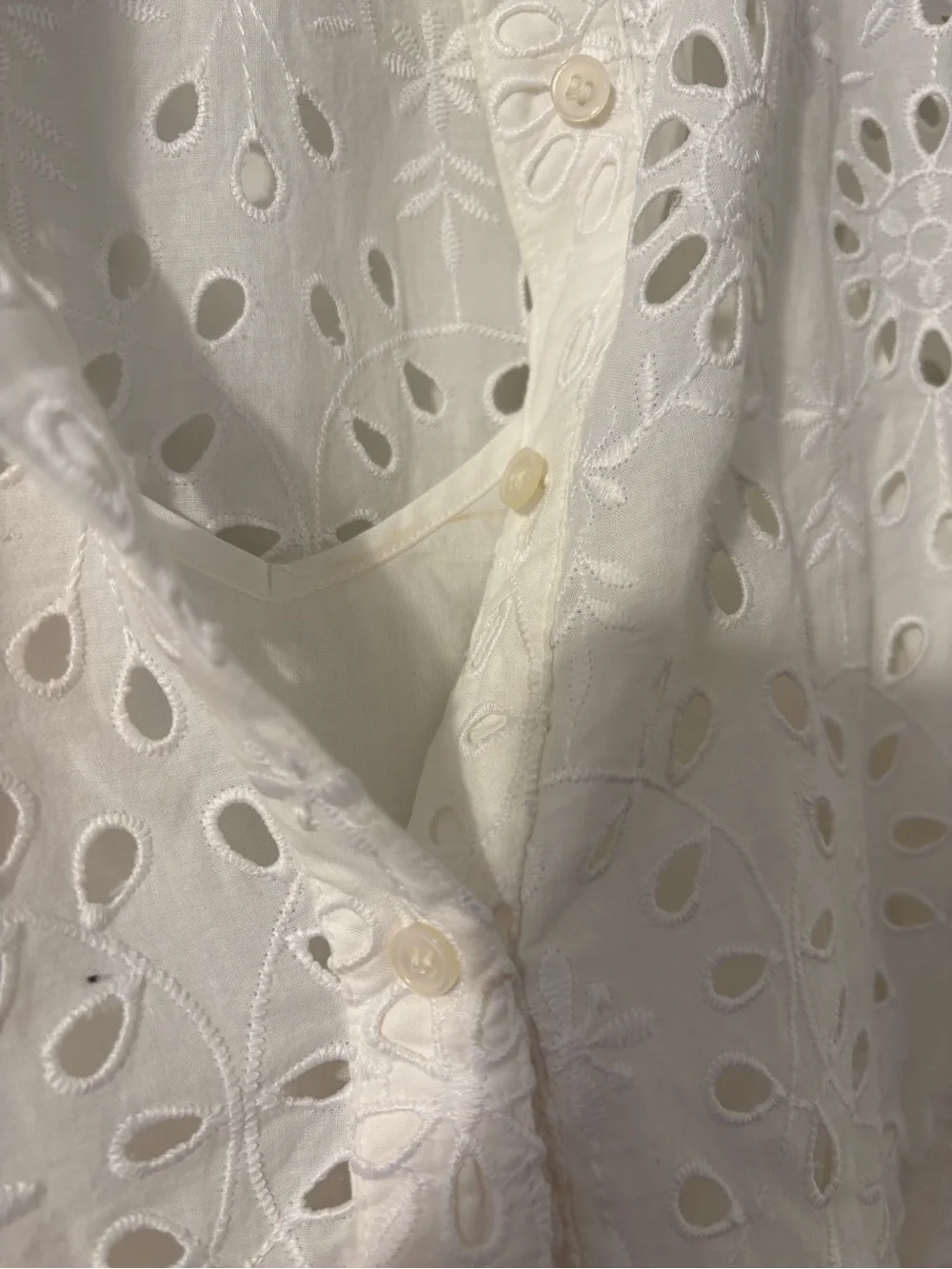 J. Crew White Eyelet Tiered Cotton Dress - Size 14